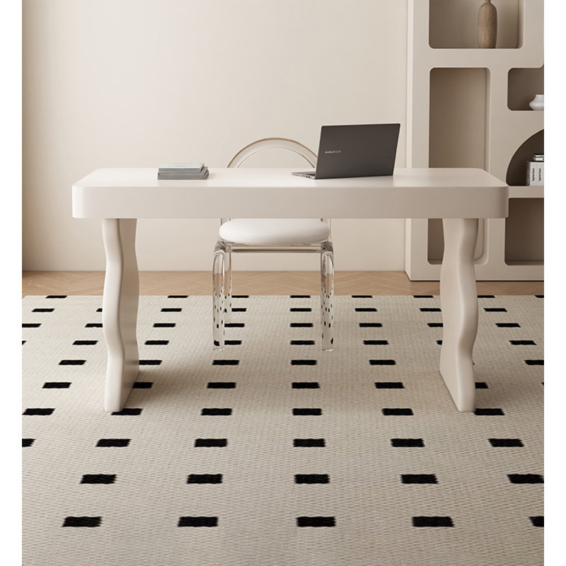 Bureau en bois massif de style français French Cream, H 29,53 po x l 55,12 po x P 23,62 po