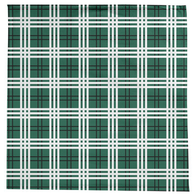 Plaid Cotton Blend Square Tablecloth