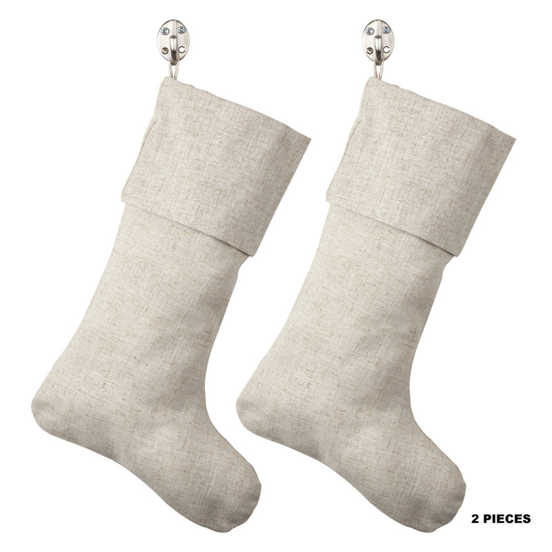 Chaussette de Noël d'inspiration toscane, H 15 po x l 7 po x P 2 po