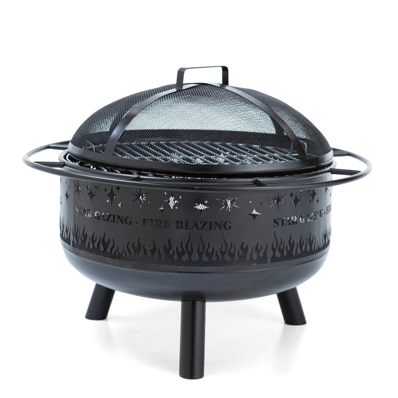 Round Iron Wood Burning Smokeless Fire Pit