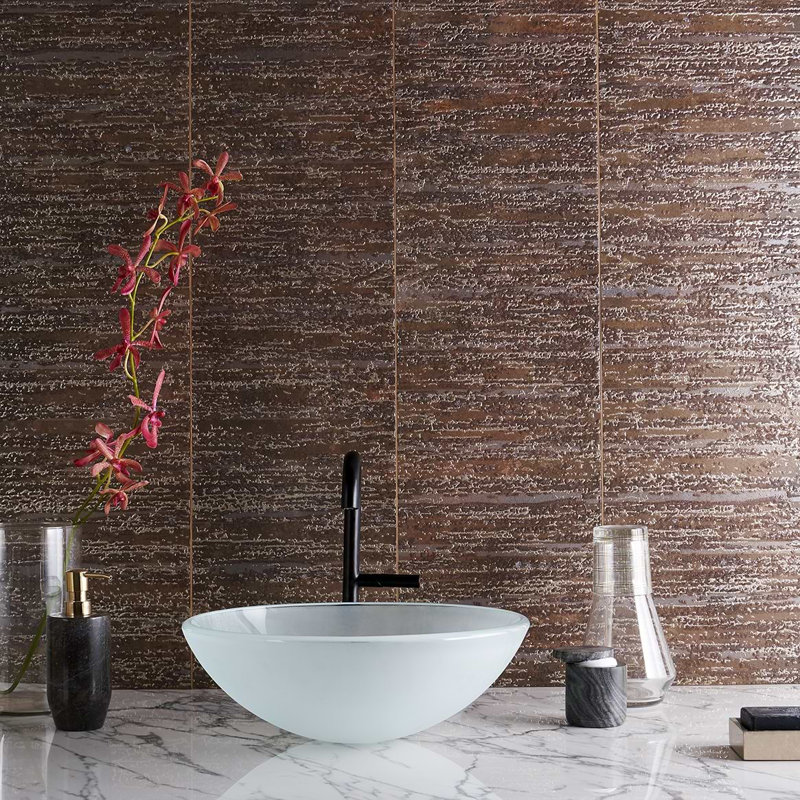 Twilight 12X48 Metal Look Porcelain Tile, Deco Oxide