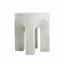 Table d'appoint ronde extérieure, table de chevet, blanc antique