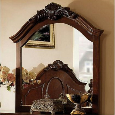 Tesfai Wood Flat Wall Mirror