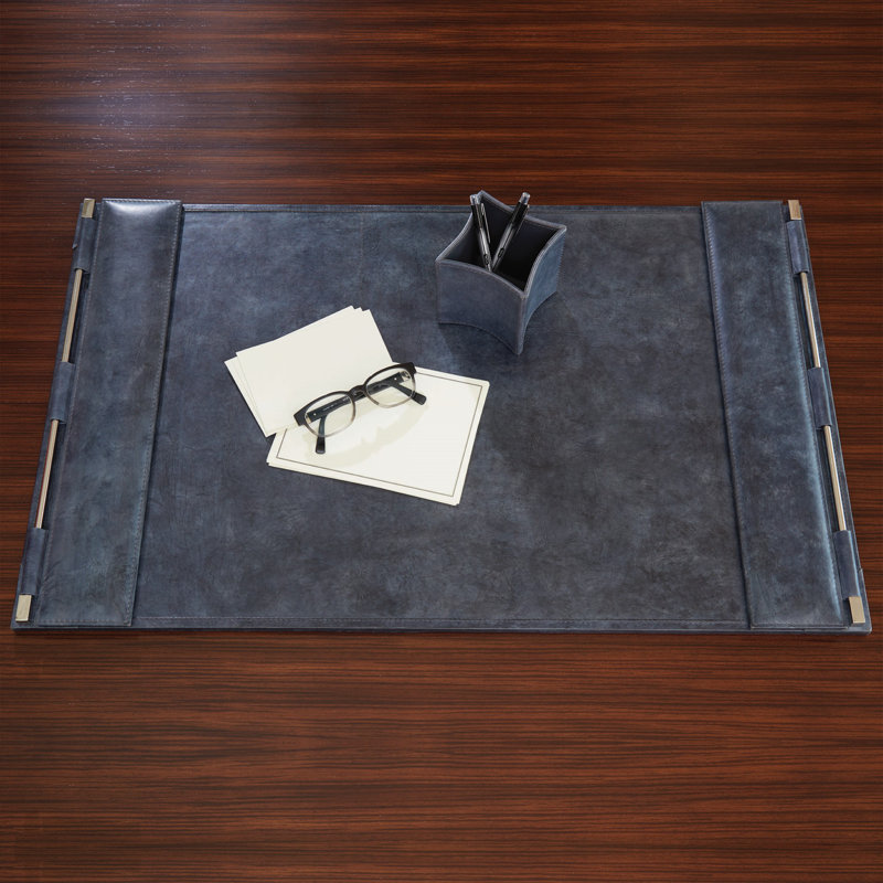 Flap Desk Blotter-Blue Wash