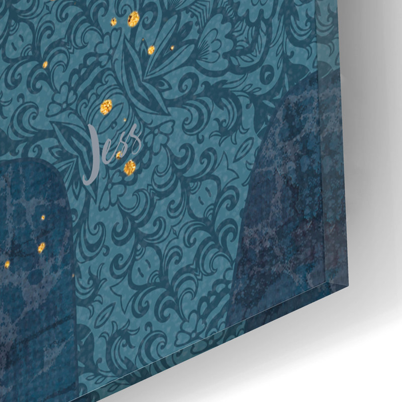 «Coastal Lace I» par Jess Aiken, art mural en verre acrylique, H 12 po x l 12 po x P 0,13 po
