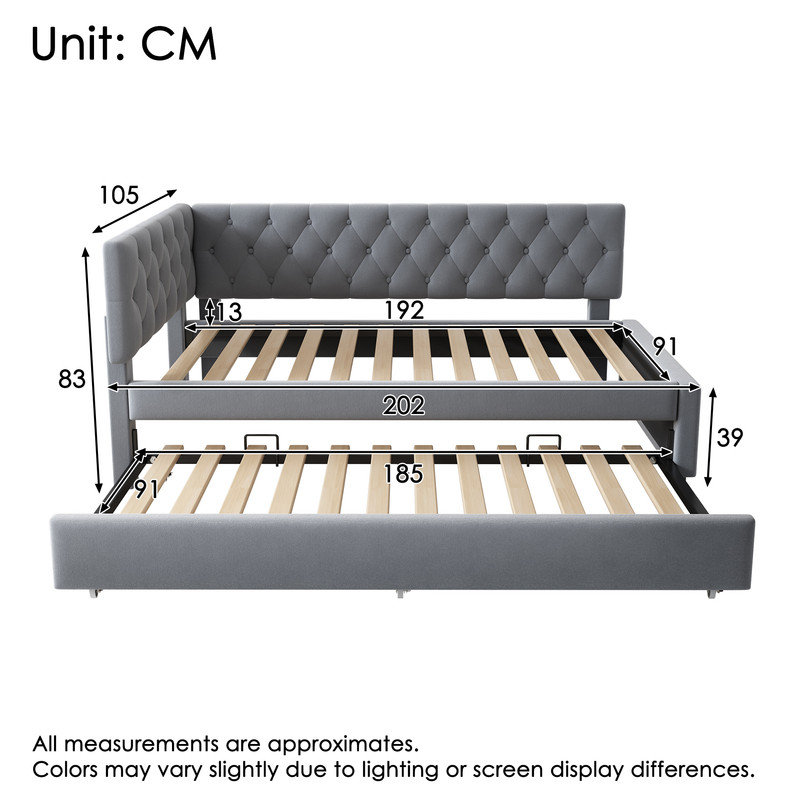 Metal Daybed, Grey