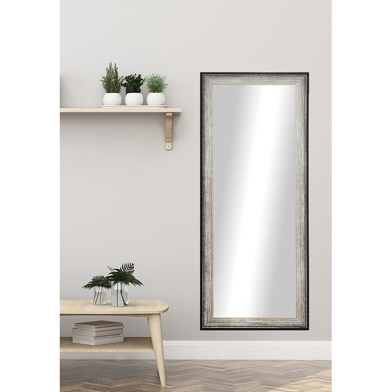 Miroir traditionnelle de pleine longueur Phifer, H 64 po x l 26 po, Brun brossé