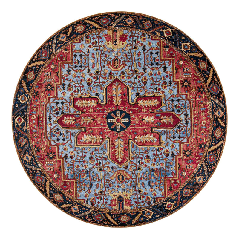 Indoor/Outdoor Traditional Area Rug, Round 10'