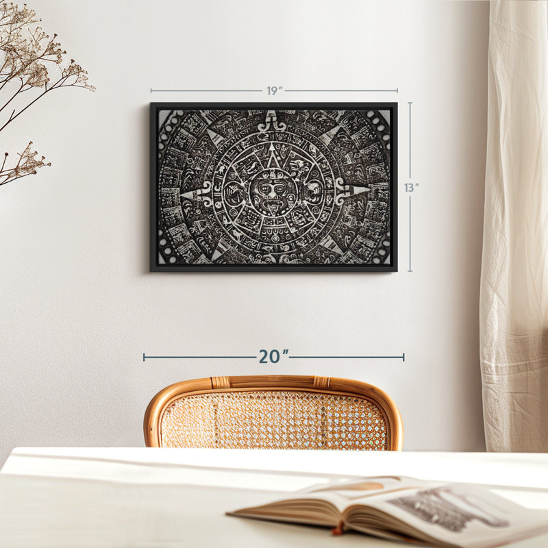 Éléments décoratifs «Black Mayan Calendrier Wall Art», H 13 po x l 19 po