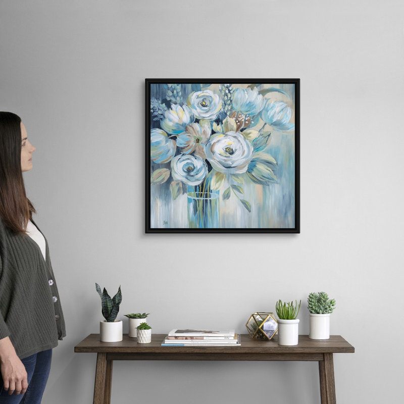 Flourish - reproduction d'art sur toile, Cadre flottant noir, H 25,7 po x l 25,7 po x P 1,75 po