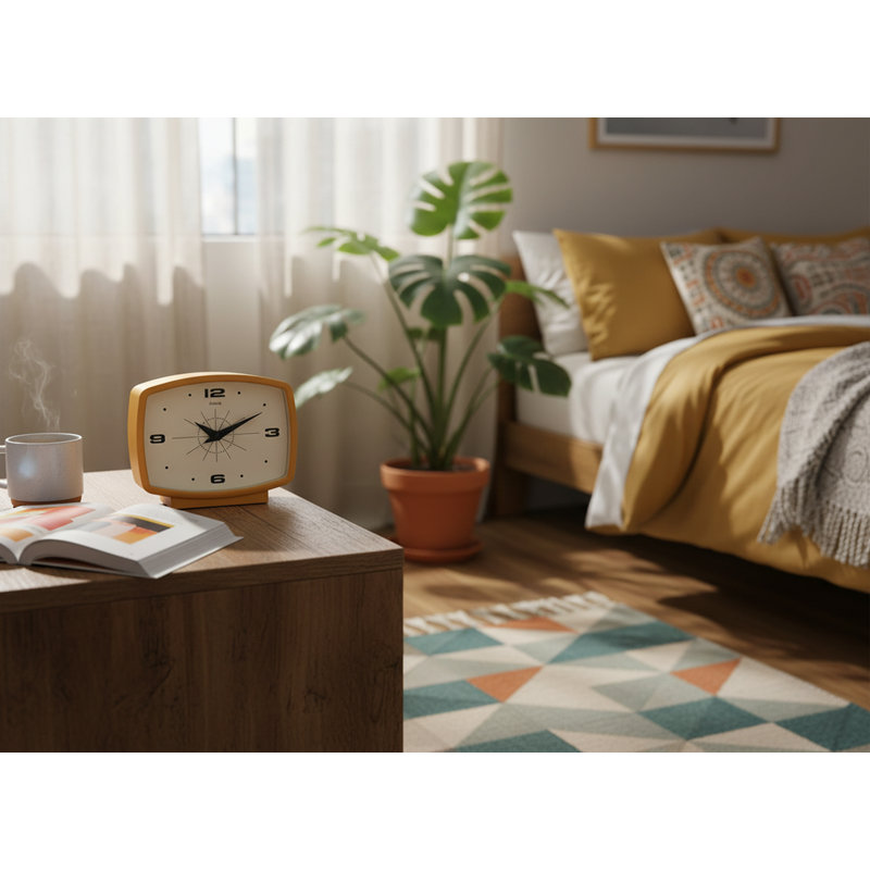 Analogue Electric Tabletop Clock, Gold
