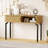 Fluted Console Table With Storage,Wood Sofa Table With Sliding Door-166894116