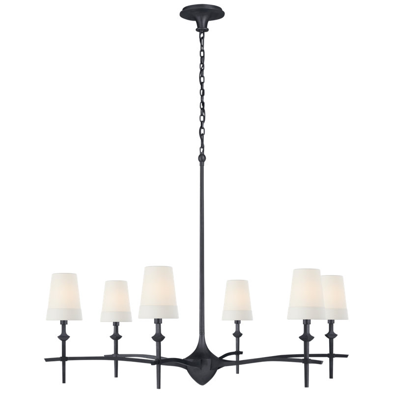 Pippa 6 - Light Chandelier, Aged Iron