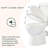 Rear Outlet Toilet With Powerful Flush & Space-Saving Design, 7" Rough-in Back Discharge