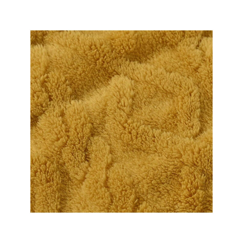 Faux Fur Sofa Slipcover, Yellow, 3 PCS