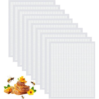 10pcs 10 Frame Plastic Queen Excluder 20x16" Trapping Net Grid Beekeeping Tool