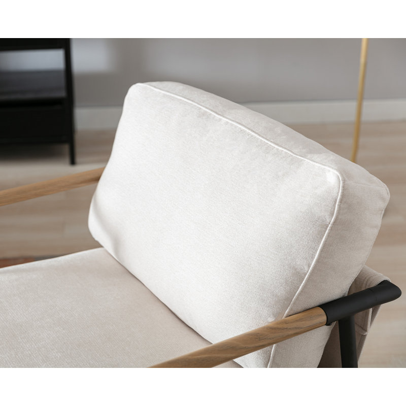 Cerciz Upholstered Armchair, Cerciz Beige Chenille