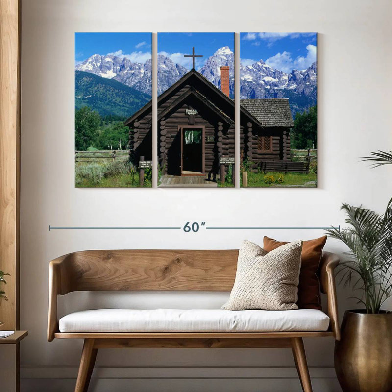Adella Log Cabin Style Chapel, 32" H x 50" W