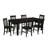 9 Piece Dining Room Furniture Set Includes a Rectangle Kitchen Table with Butterfly Leaf and 8 Dining Chairs, Black-618263062-659988366