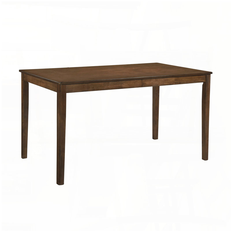 Contemporary Brown Finish Rectangular Dining Table
