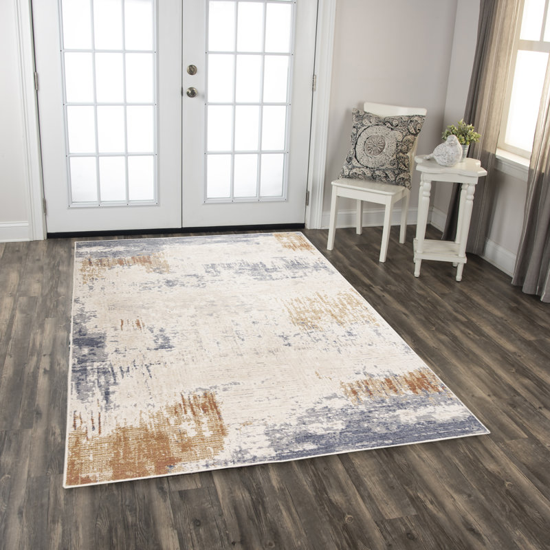 Pieros Wool Abstract Indoor Rug, Rectangle 3' x 5'