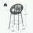Outdoor Patio Faux Wicker Barstool Set of 2  with metal legs-2056193047