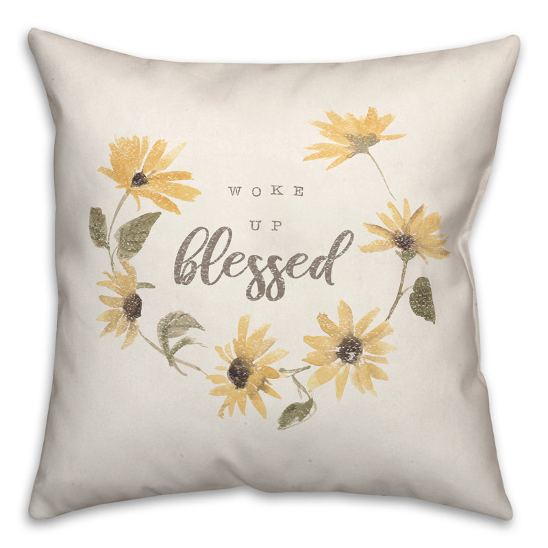 Floral Outdoor Reversible Throw Pillow
