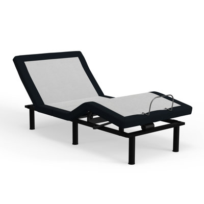 Twin Xl Adjustable Bed Base With Snore Preset & Led Lights Metal Base: Zero , 20 - 30 Min Massage Timer