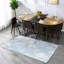 Ensemble de table à manger moderne 9 pièces avec grain de bois, chaises en polyuréthane noir pour la maison