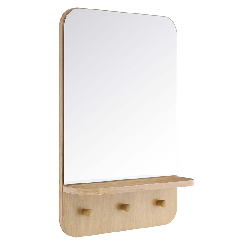 Miroir Lumina par Modway, Chêne