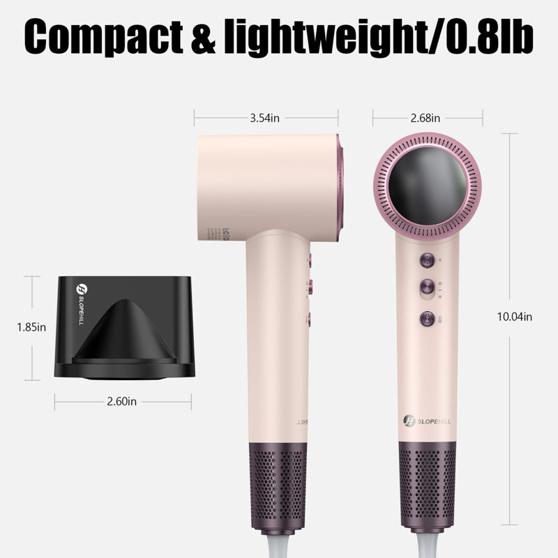 Professional Hair Dryer - 110000 RPM Fast Drying Ultra-Lightweight 0.8lb with 2 Billion Ion & AI Smart-Temp Control