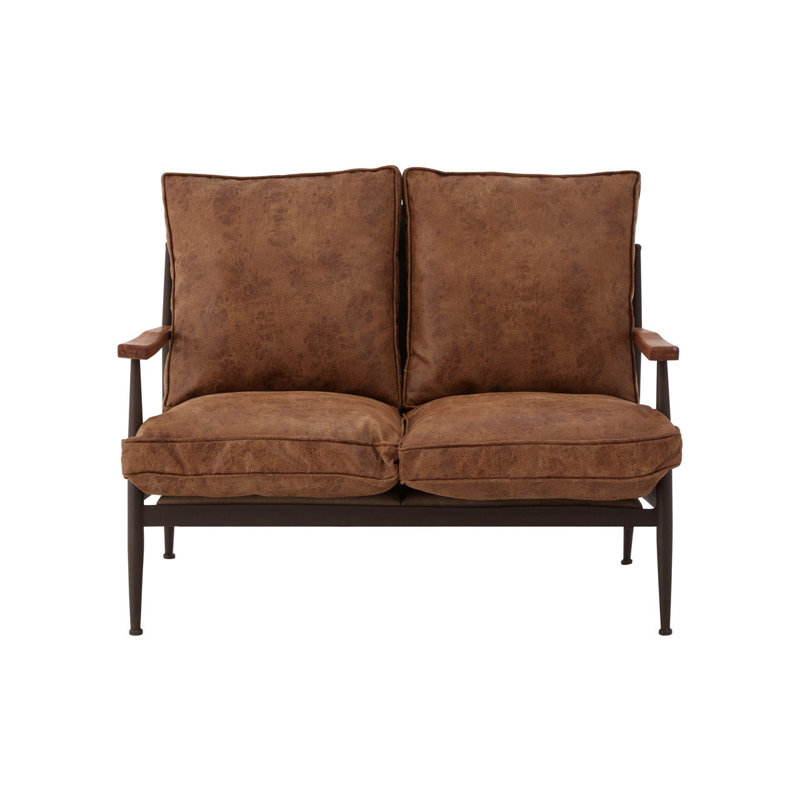 Fyre 2 Seater Faux Leather Loveseat