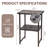Hicran Rectangular Wicker Outdoor Bar Table With Umbrella Hole , 17.9'' in. W 25.1'' in. D-1682992860