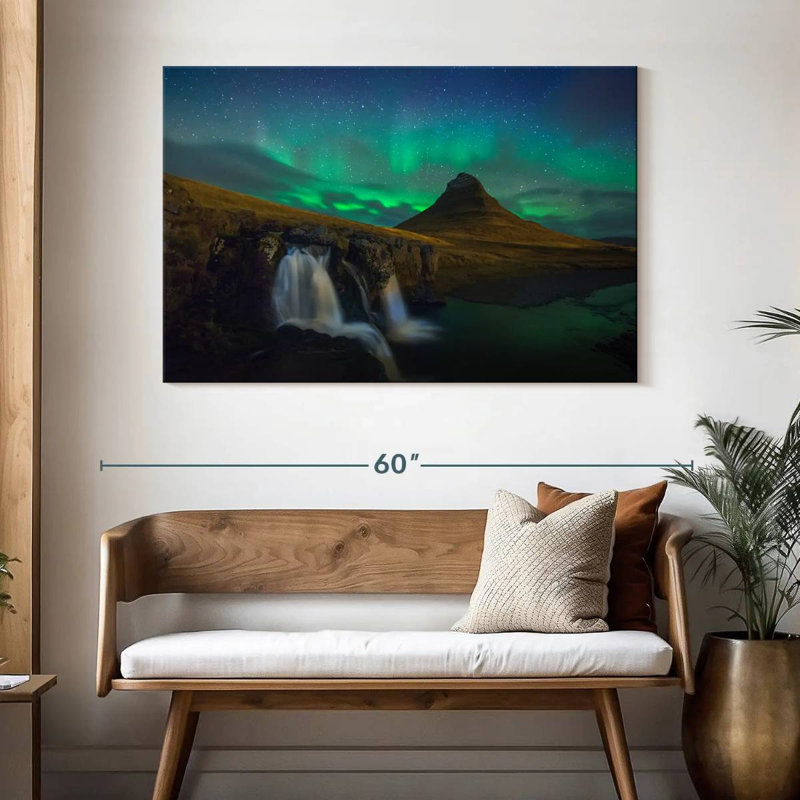 Alvord Kirkjufell Aurore boréale, H 32 po x l 48 po