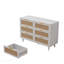 Armoire de rangement, rotin, 31 po, armoire de rangement avec tiroir en rotin, 43,6 tiroirs