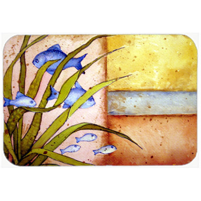 Caroline's Treasures Message from the Sea Fishes Glass Cutting Board