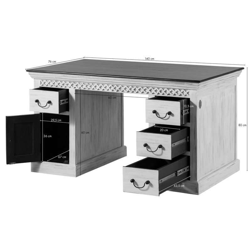 Castle-Antik Solid Wood Writing Desk