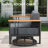Coan 7 Person Outdoor Patio Modern Metal Sofa Conversation Set With 4 Swivel Chairs-1412578918