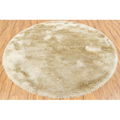 Naya Hand Loomed Modern Area Rug in Tan/Beige