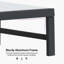 Ensemble de chaises longues inclinables en aluminium et en métal l 24,8 po avec roulettes (ensemble de 3) -900564572