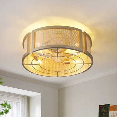 42" Retractable Ceiling fan with Light, 6-Speed Latest DC Motor Remote Control Ceiling Fan