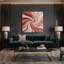 Abstrait art fluide sur toile grise 83-1942557524