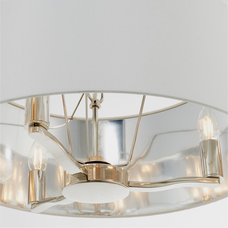 Hope 3 - Light Drum Chandelier, Bright Nickel