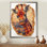 Silent Watcher Girafe Portrait In African Landscape IV - Animals Wall Decor