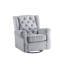 Fauteuil coulissant gris en tissu avec pivot