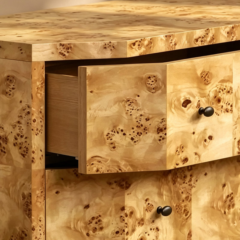 Commode en bois massif de style médiéval, H 29,92 po x l 55,11 po x P 19,69 po