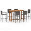 Ensemble de salle à manger rectangulaire pour 6 personnes à hauteur de bar-59928250-59928249