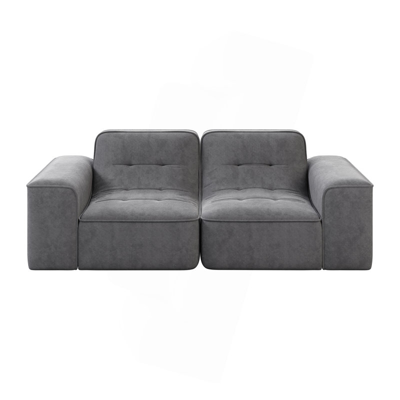Canapé modulaire 83,6 po à 3 places 83,6 po avec capitonnage, canapé moderne en chenille scintillante, canapé profond pour salon, appartement, bureau, studio