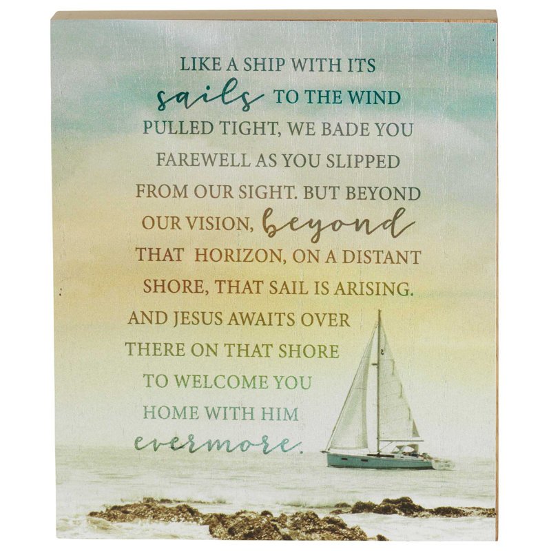 Plaque décorative «We Bade Farewell»