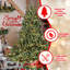 Arbre de Noël articulé en forme de PE / PVC pleine forme avec lumières UL et base en métal stable-1510139465